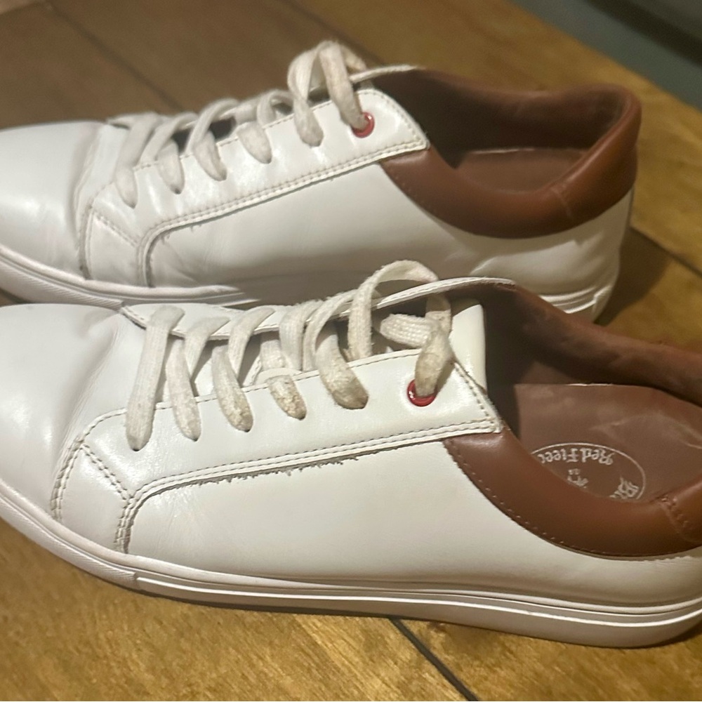 White and Brown Men's Sneakers